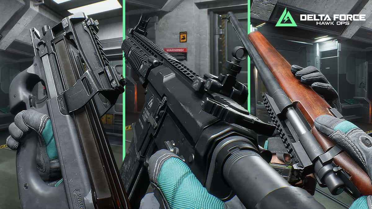 Delta Force: ispezione in-game di Hawk Ops P90 SMG, M4A1 AR e M700 Sniper Rifle