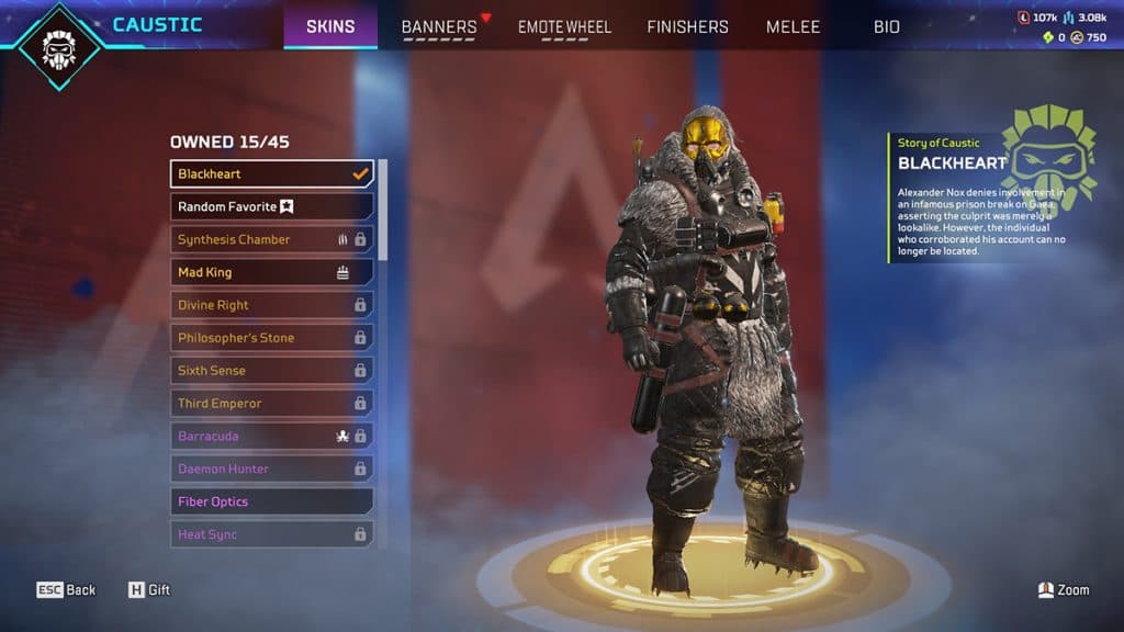 Caustic in Apex Legends