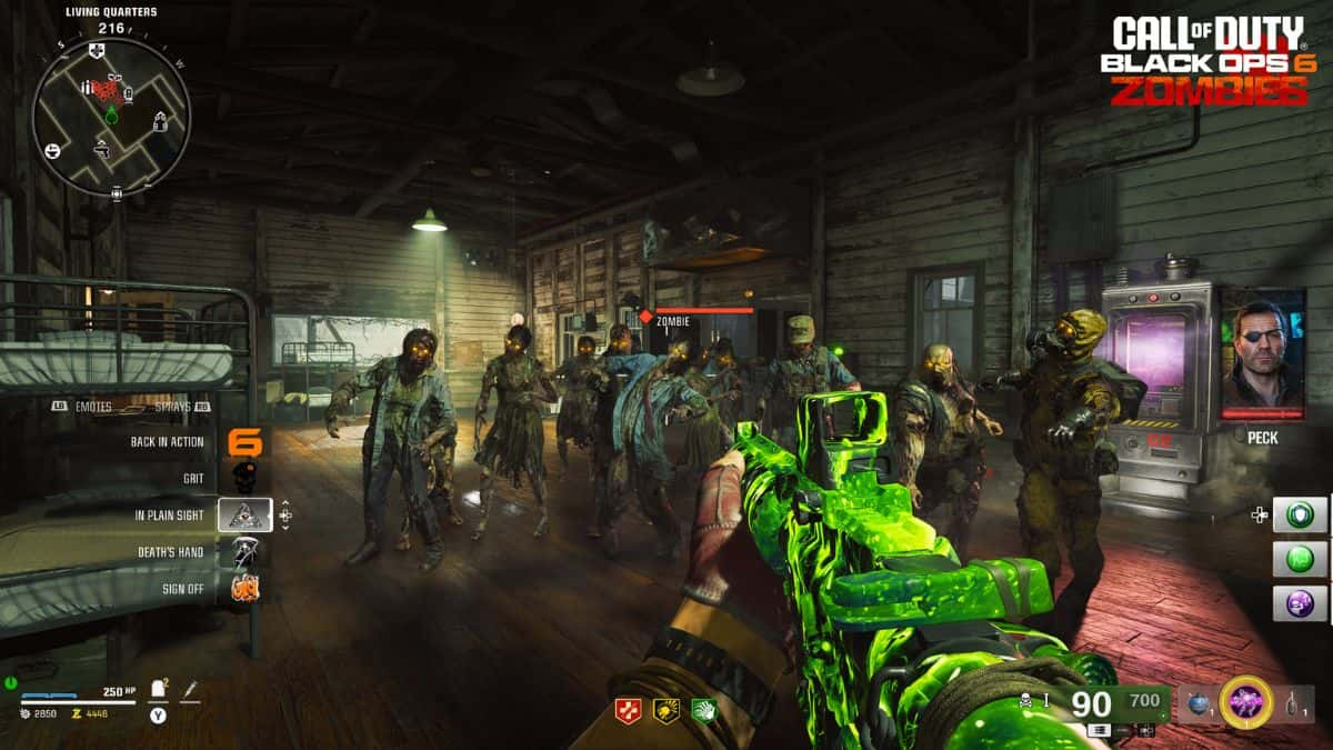 Screenshot of HUD in Black Ops 6 Zombies