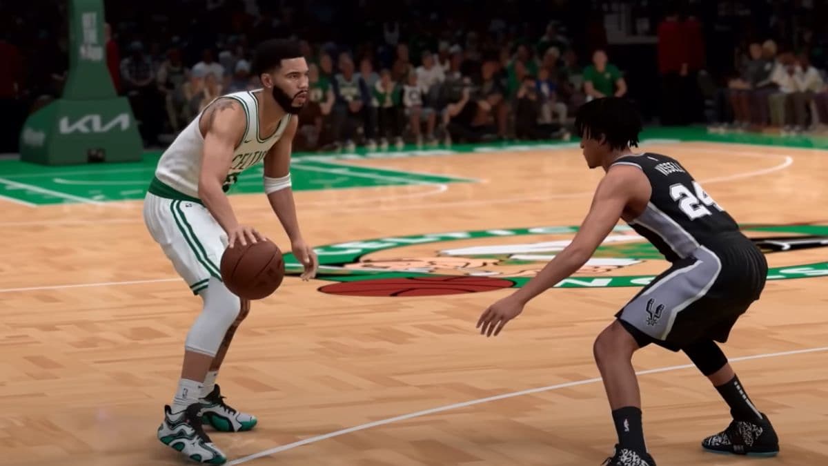 Jayson Tatum dribbling in NBA 2K25