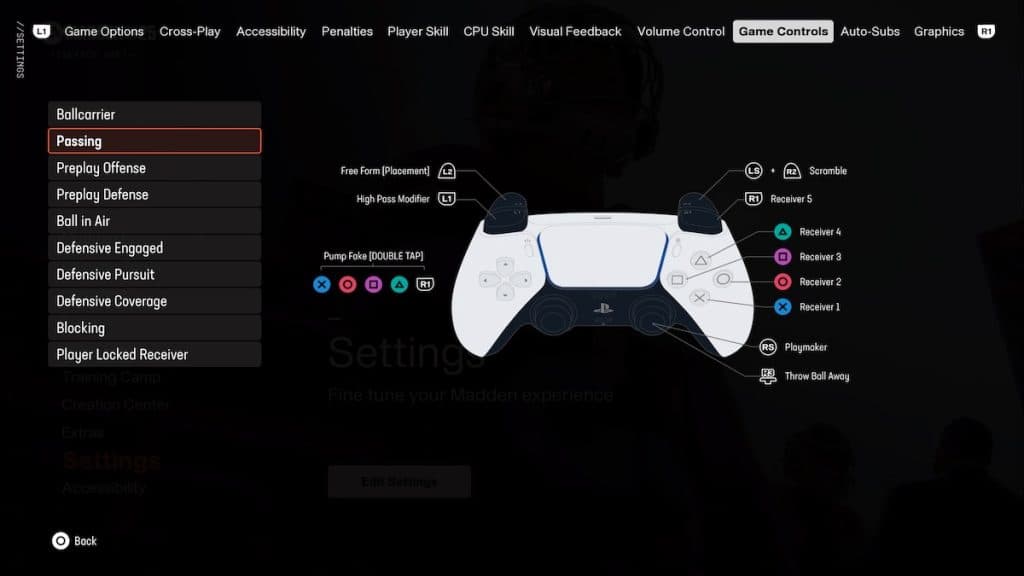 Madden 25 passing controls