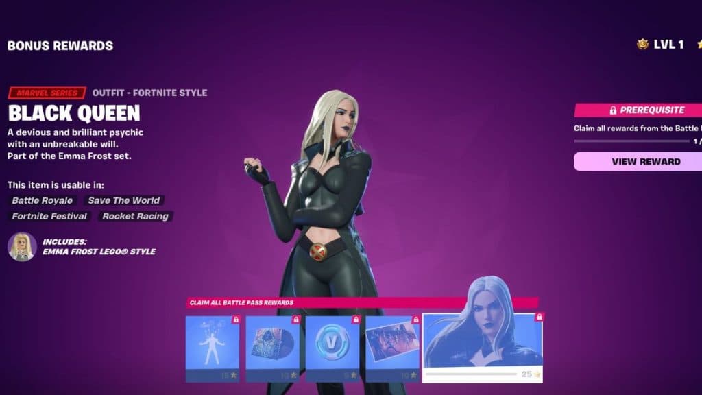 Black Queen skin in Fortnite