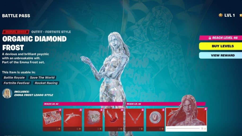 Organic Diamond Frost skin in Fortnite