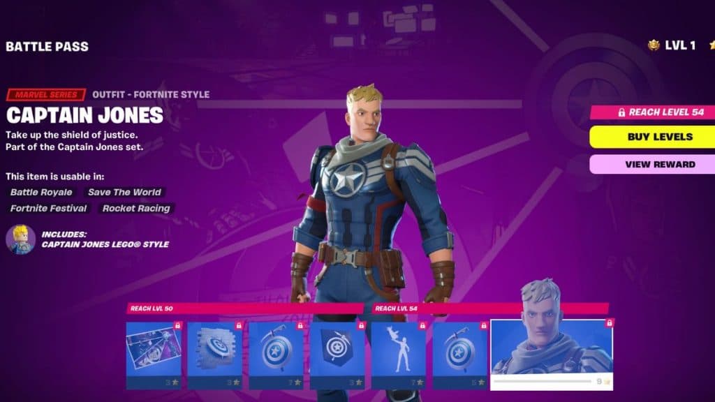 Captain Jones skin in Fortnite