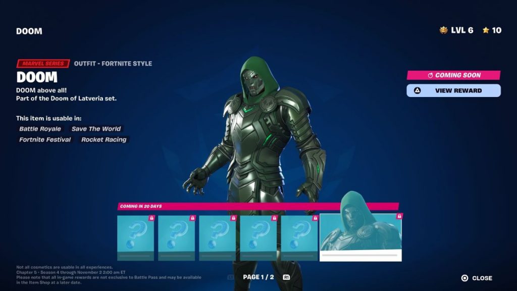 How to get Doctor Doom skin in Fortnite Chapter 5 Season 4