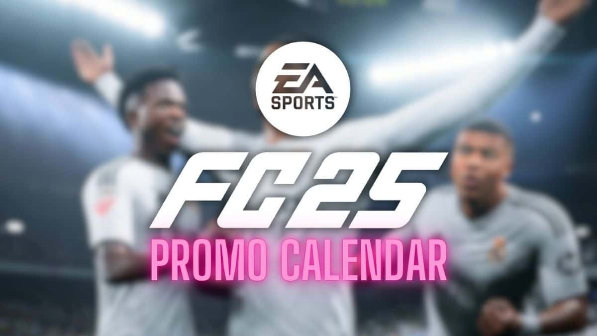 EA FC 25 promo calendar written over image of Bellingham