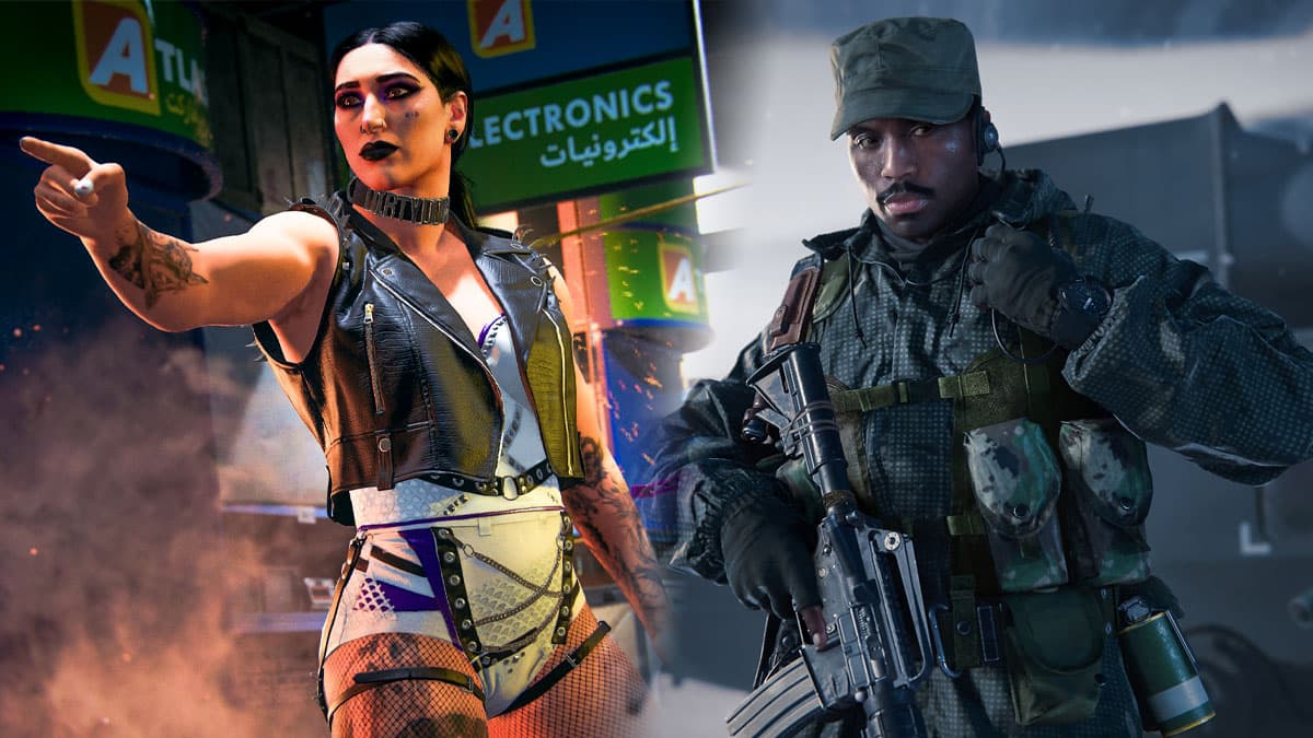 Rhea Ripley in MW3 and Troy Marshall in Black Ops 6