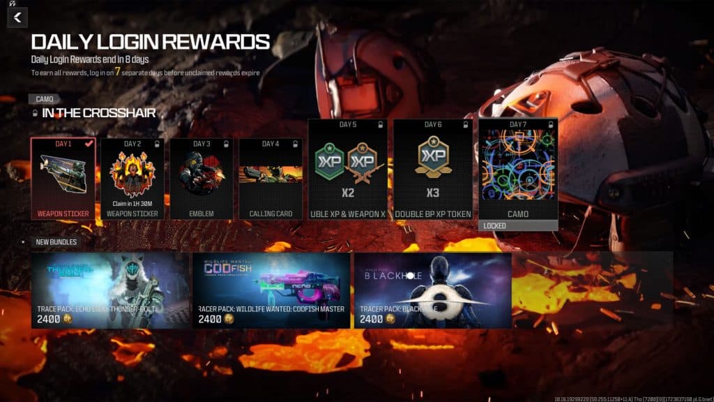 daily login rewards in MW3 and Warzone Season 5