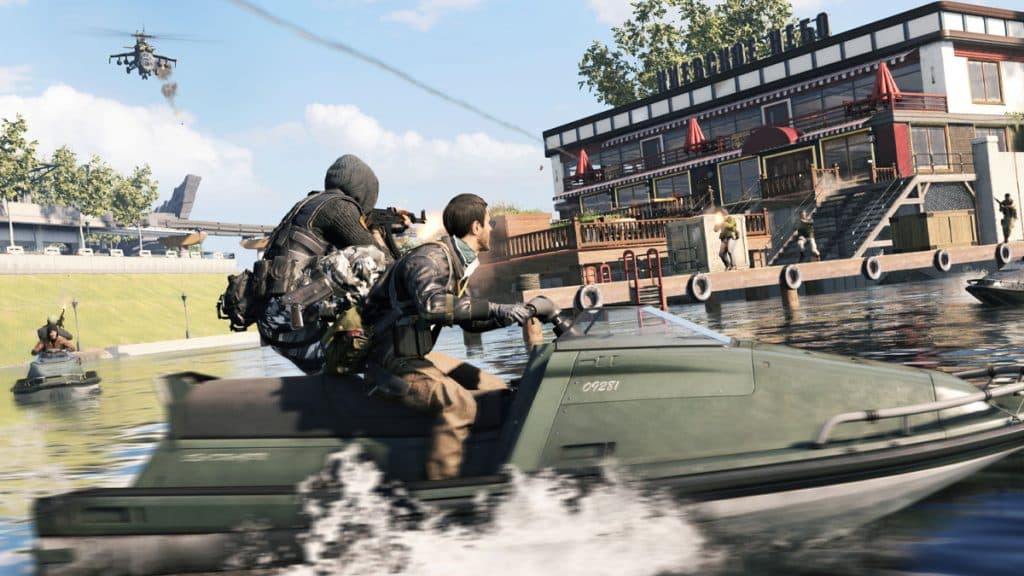 black ops cold war players riding jetski in fireteam mode