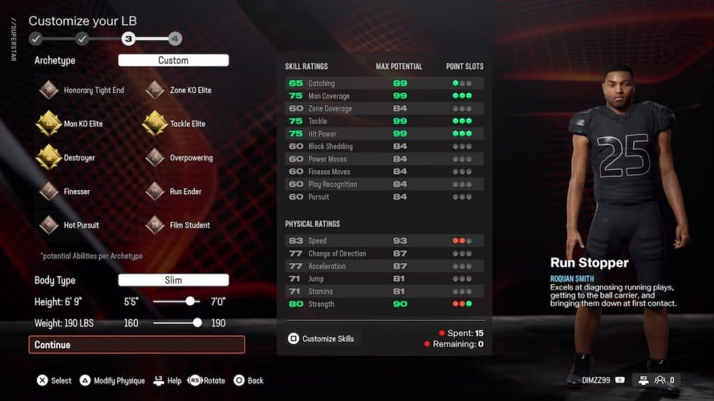 Linebacker build madden 25 Superstar