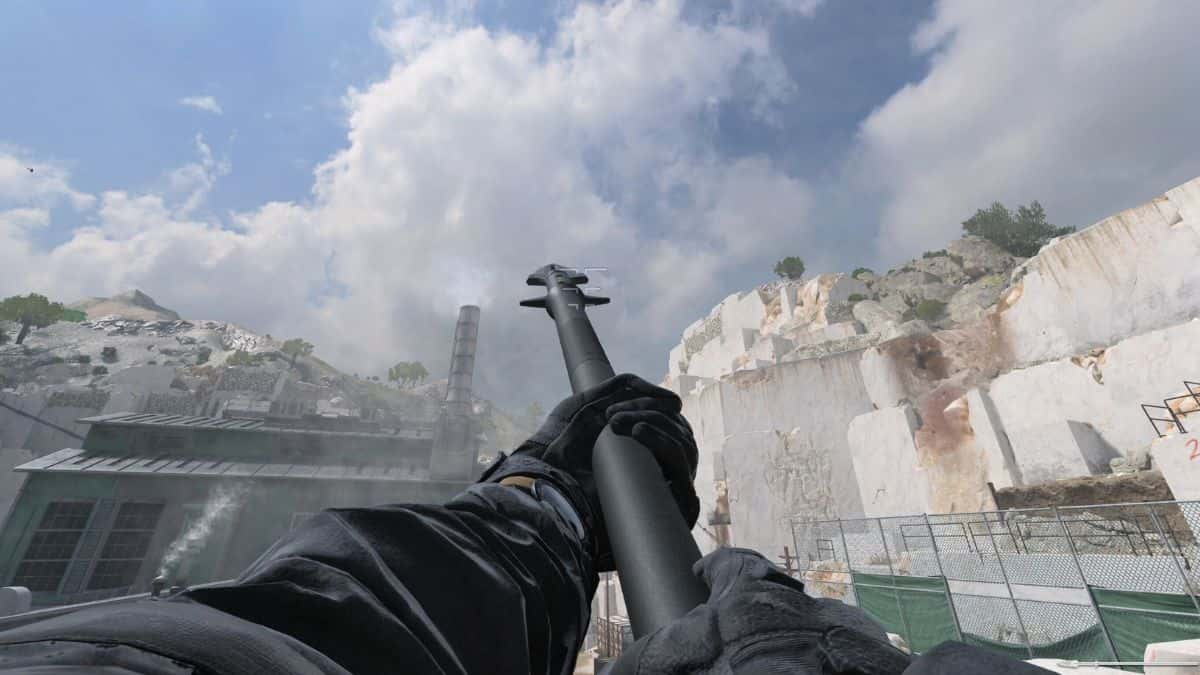 operator holding spear in mw3 quarry map