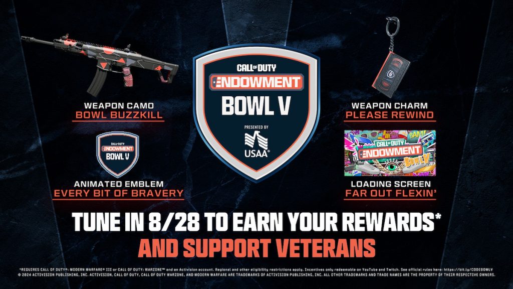 MW3 & Warzone Call of Duty Endowment Bowl viewership rewards and how to watch