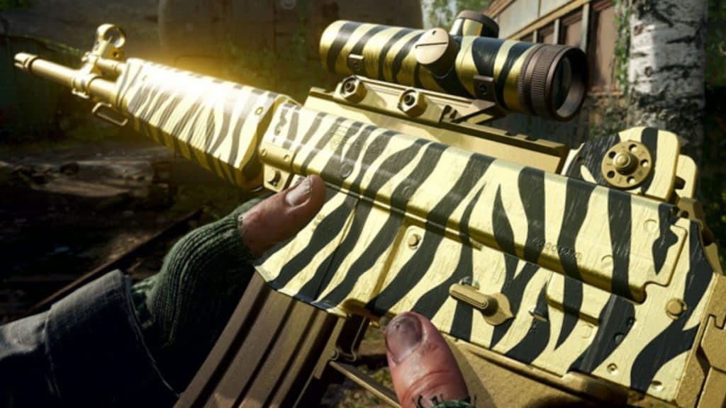 Warzone Gold Tiger Mastery Camo