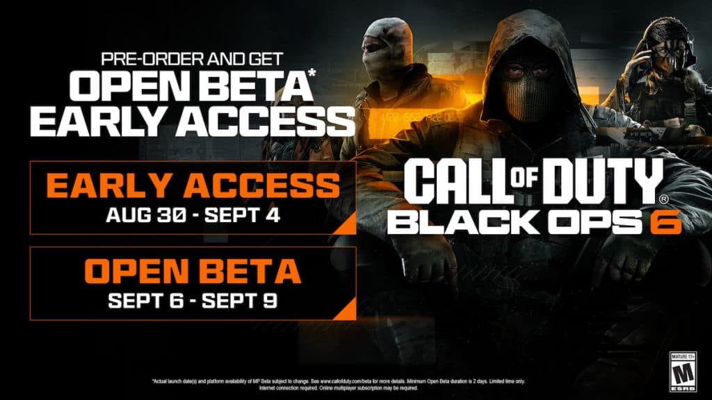 Black Ops 6 Beta dates promo image