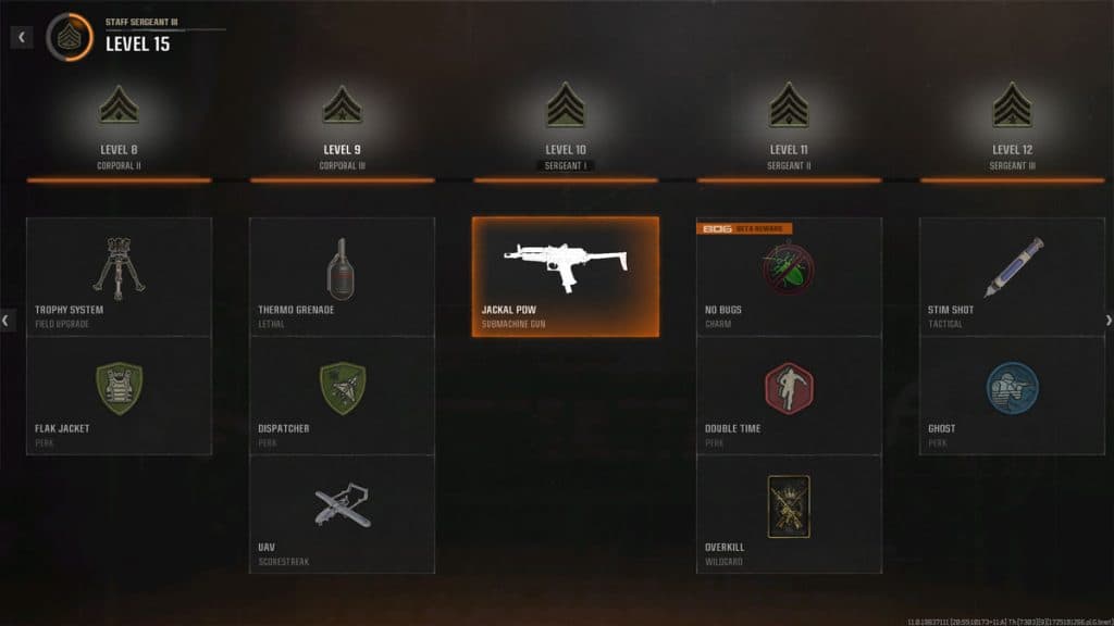 jackal in bo6 weapon unlock screen