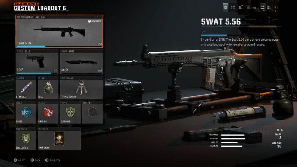 Best Swat 5.56 loadout in Black Ops 6 beta