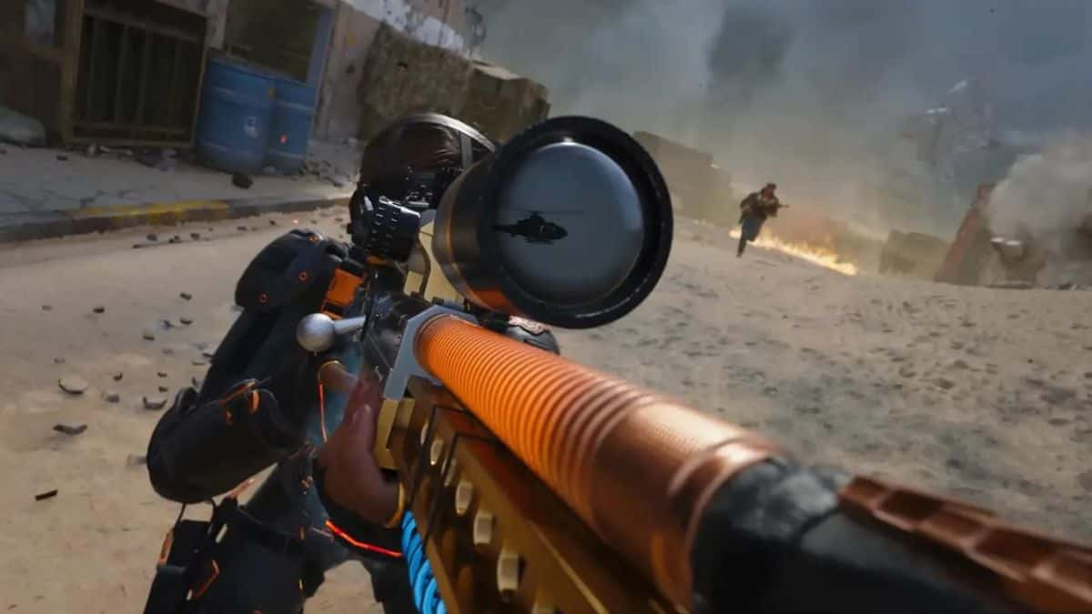 Black Ops 6 player aiming Sniper Rifle