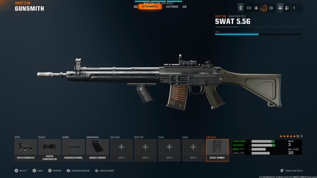 Swat 556 attachments in Black Ops 6