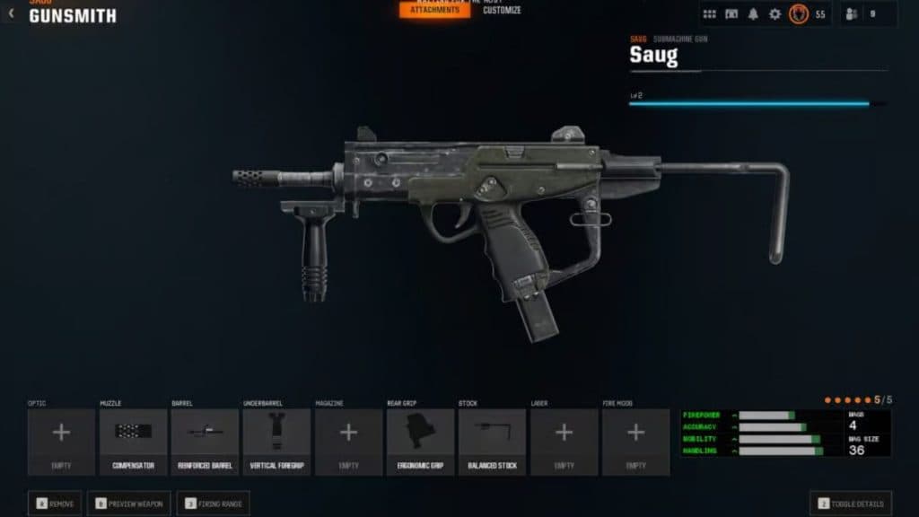 Saug class in Black Ops 6