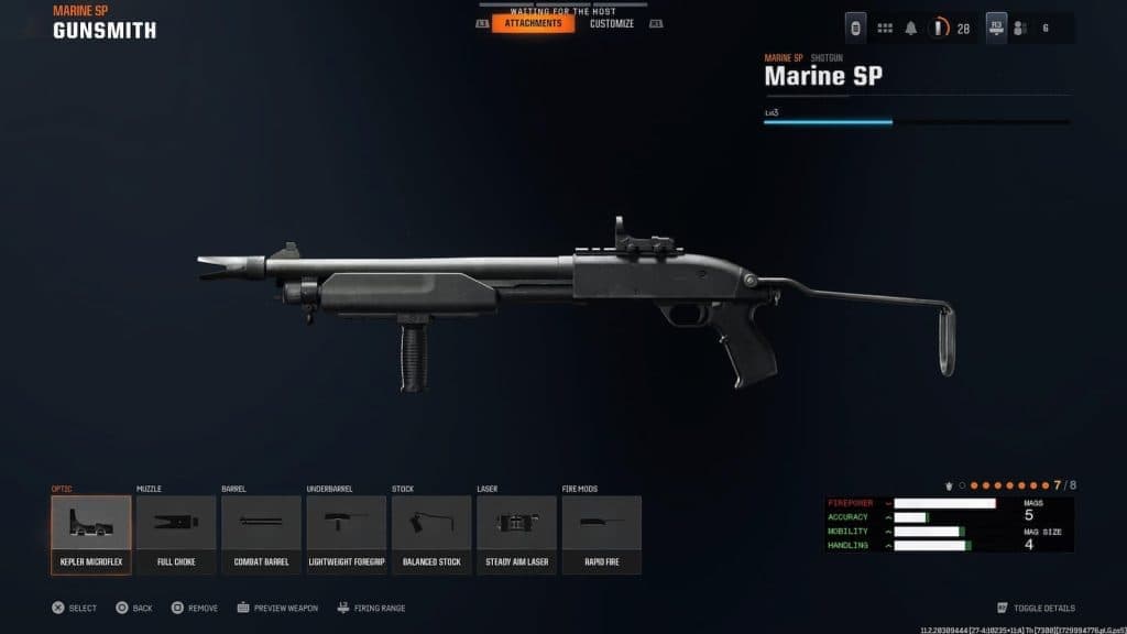 The Marine SP loadout in Black Ops 6