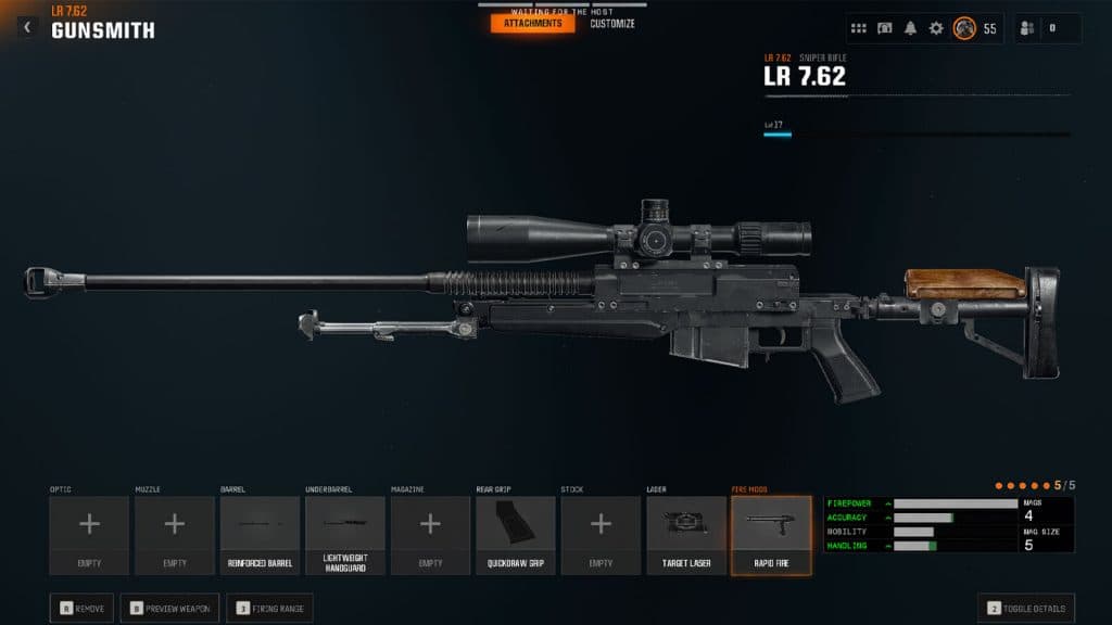 LR 7.62 attachments in Warzone