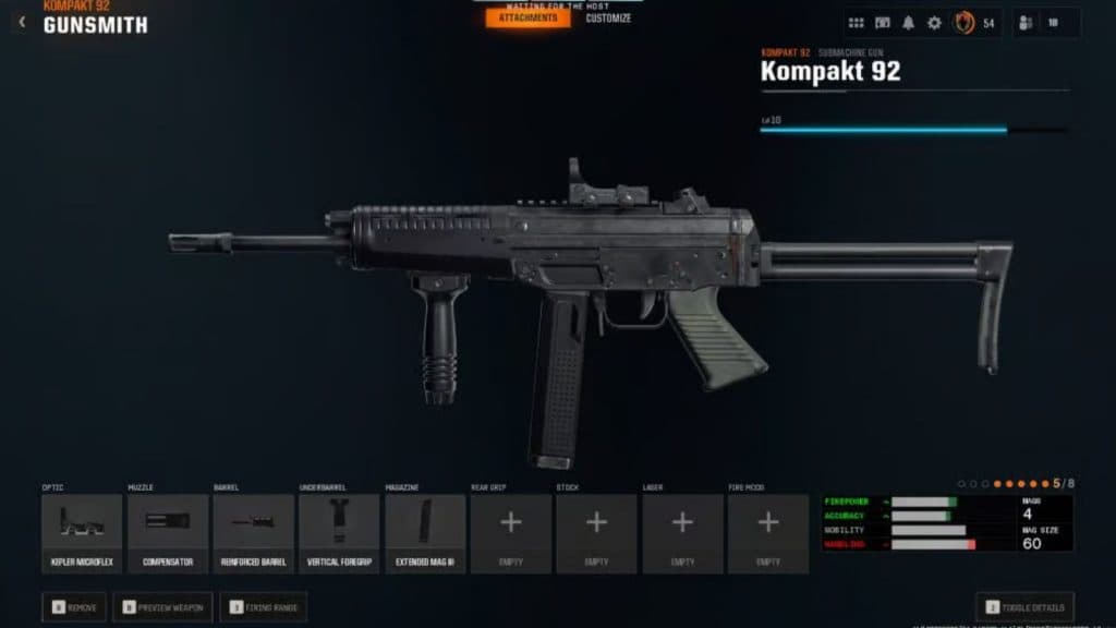 Kompakt 92 loadout in Warzone