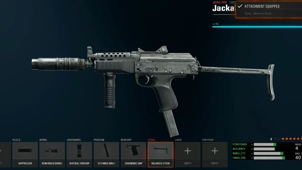 Jackal PDW loadout in Black Ops 6