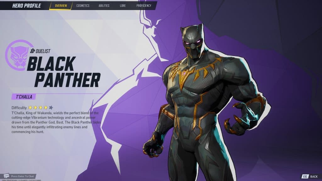 Black Panther in marvel rivals