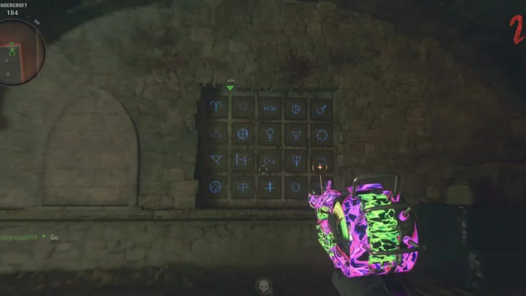 Undercroft wall puzzle in Black Ops 6 Zombies