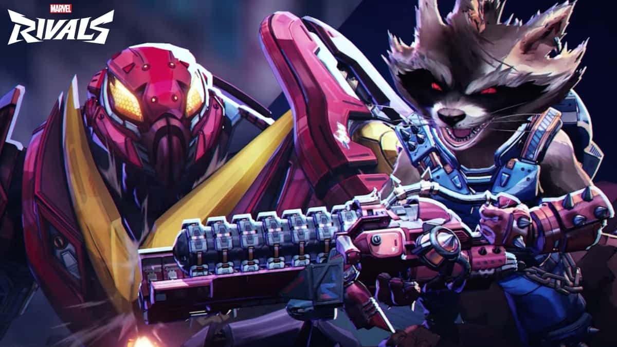 an image of Peni Parker and Rocket Raccoon in Marvel Rivals