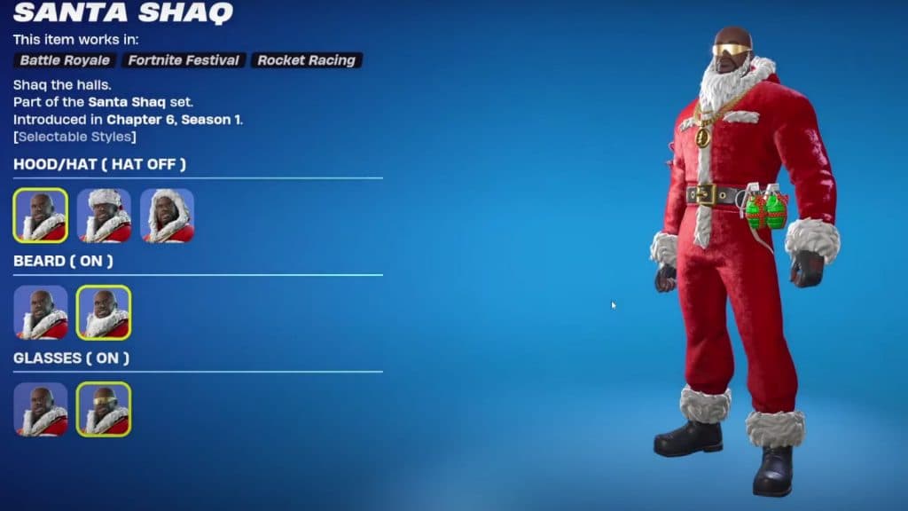 Santa Shaq bundle in Fortnite