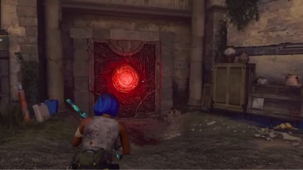 Locked door with a red symbol in BO6 Zombies