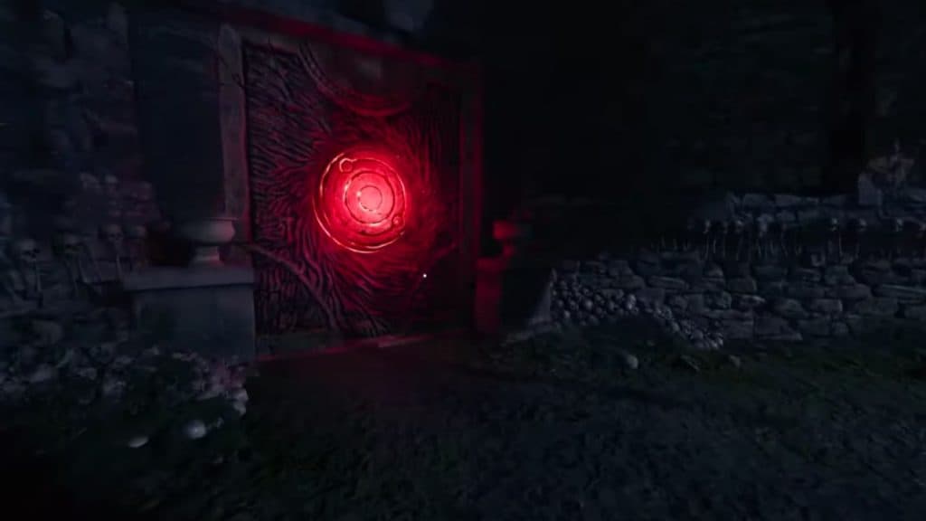 Locked door with red symbol in BO6 Zombies